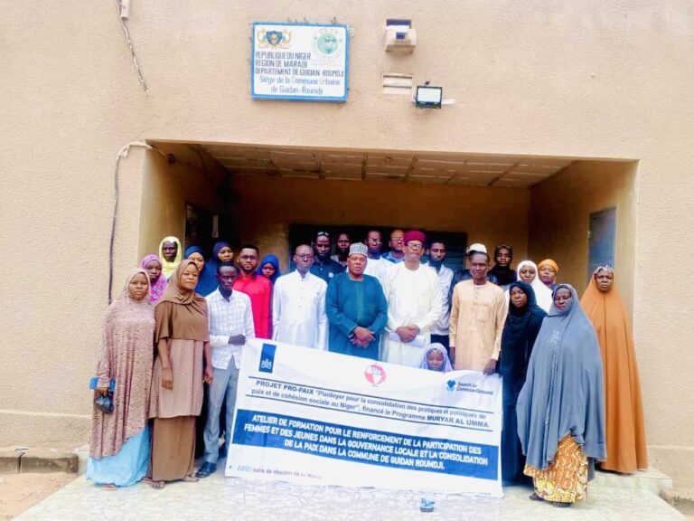 Du 01 au 02 septembre 2025, la Commune de Guidan_Roumdji a accueilli un atelier communal de formation axé sur un enjeu stratégique : le renforcement de la participation des femmes et des jeunes dans la gouvernance locale et la promotion d’une paix durable.