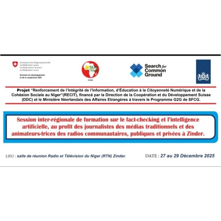 Ouverture officielle ce matin à Zinder de la session interrégionale de formation sur le Fact-checking et l’Intelligence Artificielle